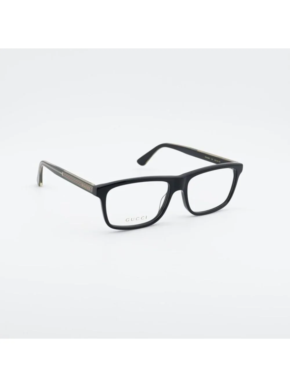 Gucci GG0384O 001 Eyeglasses Black 55mm Rectangle Frame